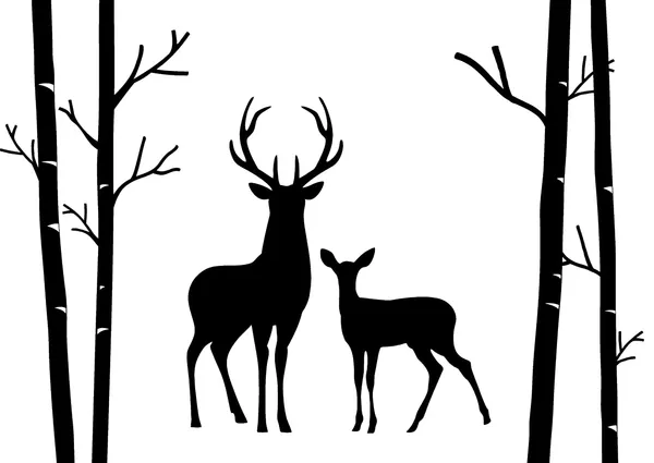 Vinyl_Deer_Print_Black_Wall_Decor_Sticker