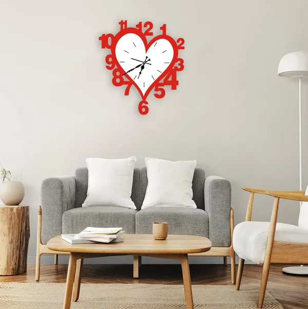 Mdf_Wood_Rustic_Love_Design_Black_Wall_Clock