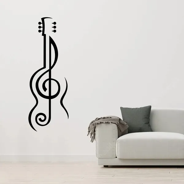 Vinyl_Black_Guitar_Wall_Decor_Sticker