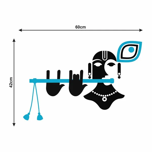 Vinyl_Devotional_Black_Krishna_Peel_Stick_Wall_Decor