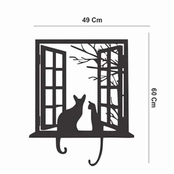 Vinyl_Cat_Print_Black_Wall_Decor_Sticker