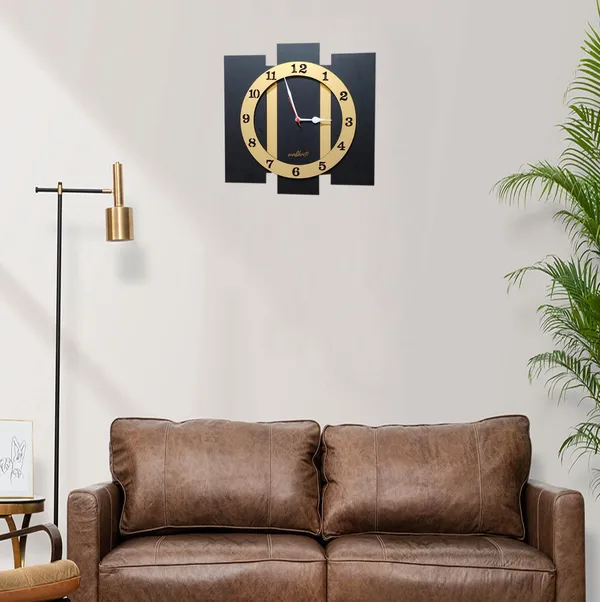 Plastic_Mdf_Rustic_Cut-Out_Numerals_Black_Gold_Wall_Clock