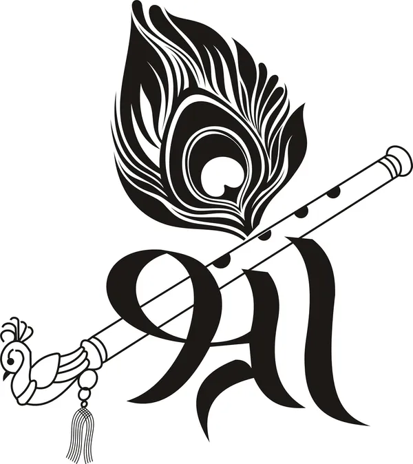 Vinyl_Black_Krishna_Wall_Decor_Sticker