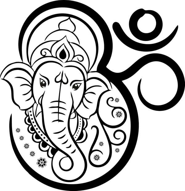 Vinyl_Devotional_Ganesha_Black_Wall_Decor_Sticker