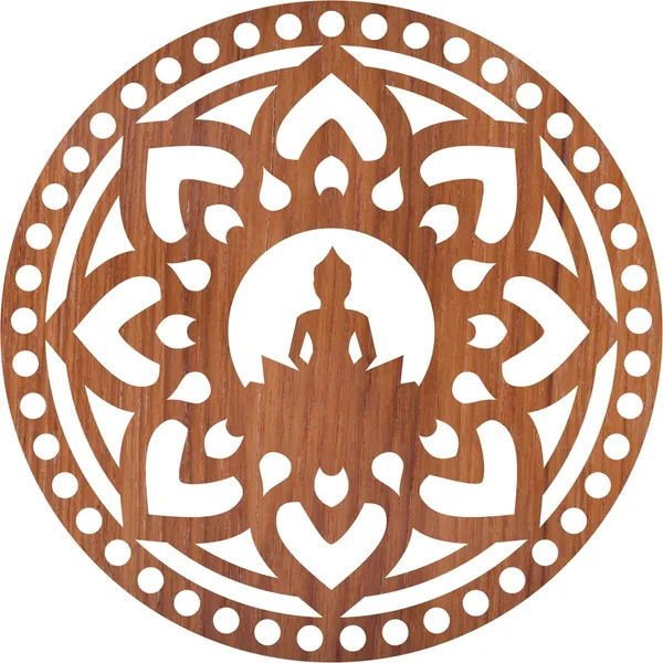 Engineered_Wood_Brown_Buddha_Laser_Cut_Wall_Hanging