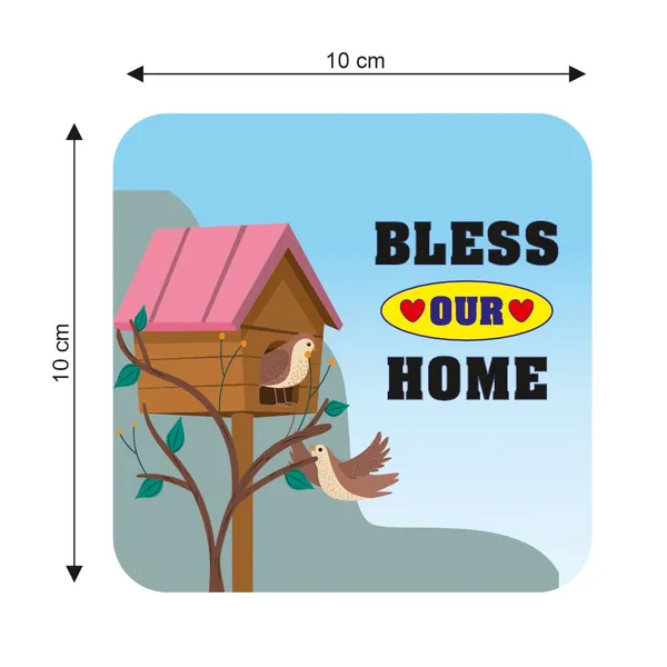 Mdf_Devotional_Multicolor_God_Bless_My_Home_Fridge_Magnet