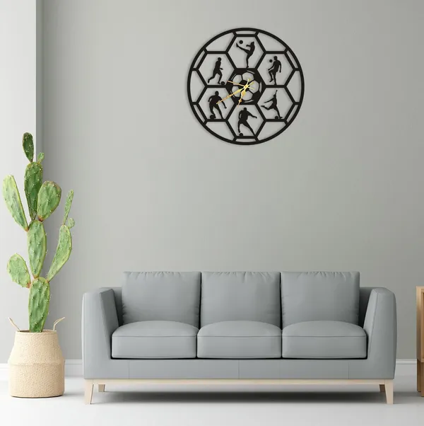Mdf_Wood_Sports_Soccer_Wall_Clock