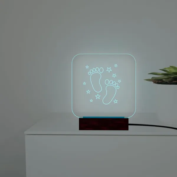 Acrylic_Baby_Footprints_LED_Night_Light_With_Remote_Control