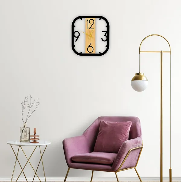 Wood_Minimalist_Black_Round_Wall_Clock