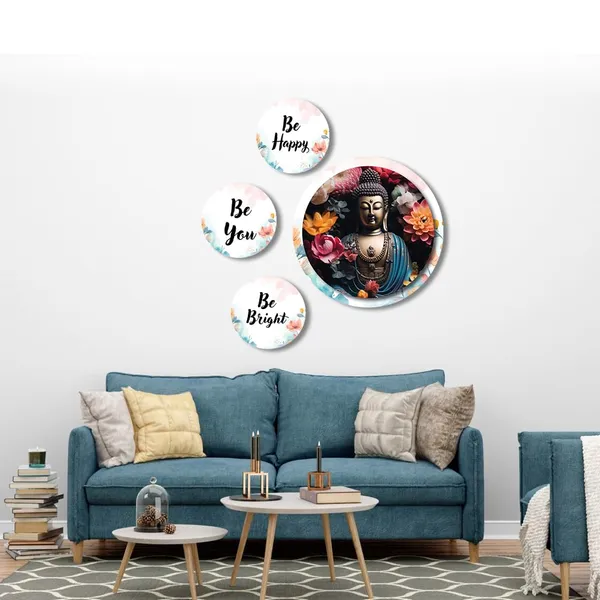Wall_Hanging_Plates_With_Buddha_Statue