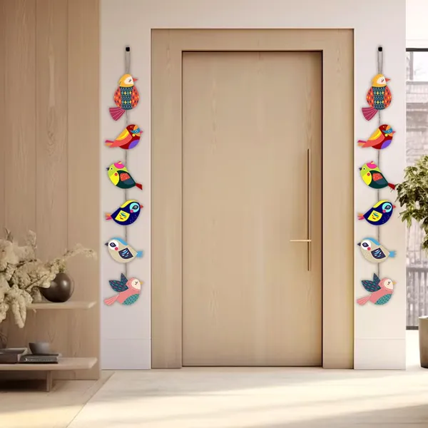 Mdf_Vinyl_Multicolour_Decorative_Bird_Wall_Hanging