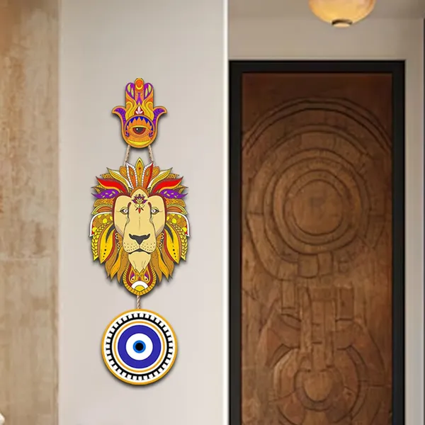 Paper_Decorative_Lion_Hamsa_Hand_Wall_Hanging