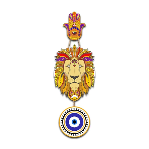 Paper_Decorative_Lion_Hamsa_Hand_Wall_Hanging