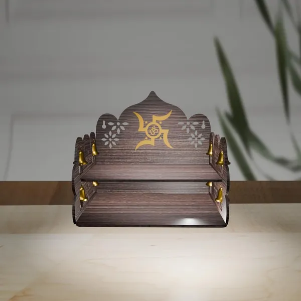 Wood_Brown_Floral_Dome_Cutwork_Two-Tier_Temple_Shelf
