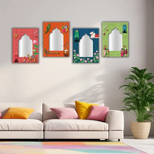 Pine_Wood_Traditional_Arch_Jharokha_Wall_Hanging_Set_Of_4