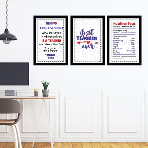Paper_Teacher_Appreciation_Motivational_Framed_Wall_Art_Set_Of_3