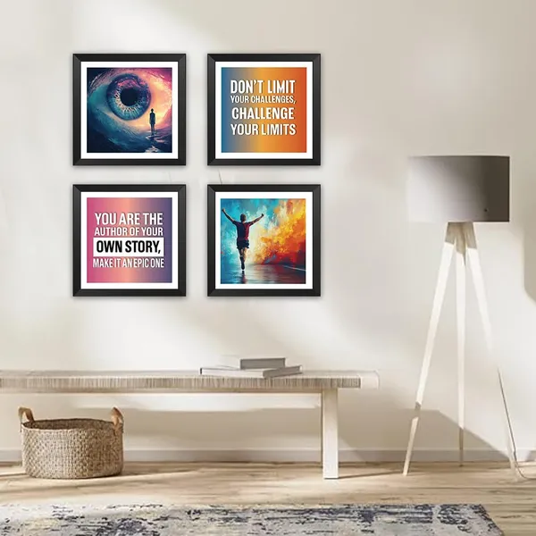 Paper_Motivational_Quote_Framed_Canvas_Wall_Art_Set_Of_4