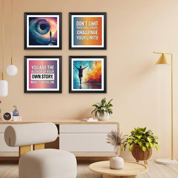 Paper_Motivational_Quote_Framed_Canvas_Wall_Art_Set_Of_4
