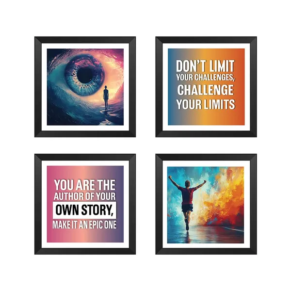 Paper_Motivational_Quote_Framed_Canvas_Wall_Art_Set_Of_4