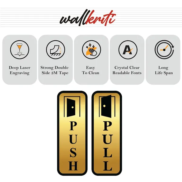 Acrylic_Metal_Gold_Black_Push_Pull_Door_Sign_Set