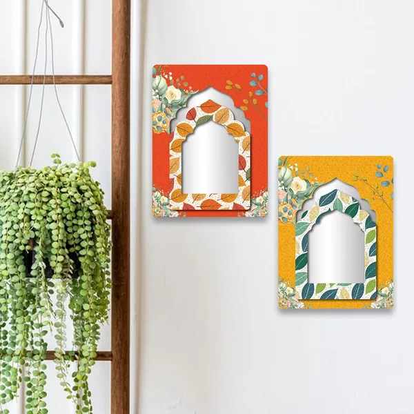 Glass_Mdf_Floral_Arch_Gold_Wall_Mirror_Set_Of_2