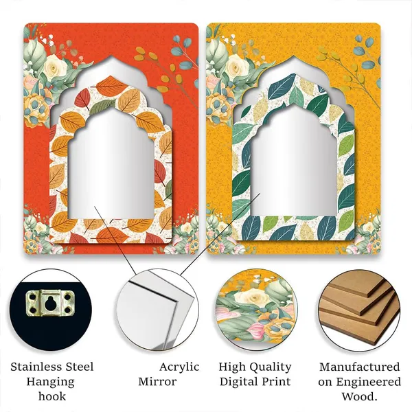 Glass_Mdf_Floral_Arch_Gold_Wall_Mirror_Set_Of_2