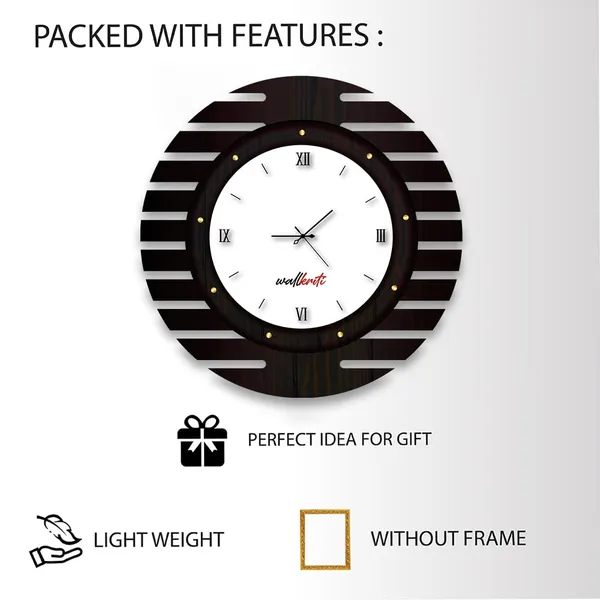 Mdf_Wood_Modern_Roman_Numeral_Brown_Gold_Wall_Clock