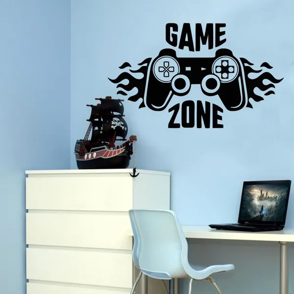 Vinyl_Gaming_Controller_Flame_Accent_Wall_Decor