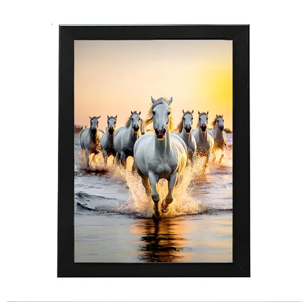Paper_Nature_Photography_White_Horses_Sunset_Framed_Wall_Art