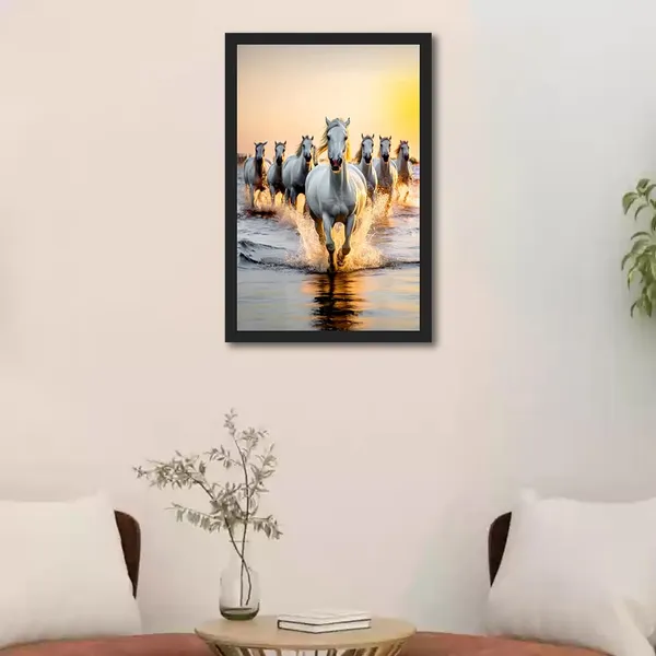 Paper_Nature_Photography_White_Horses_Sunset_Framed_Wall_Art