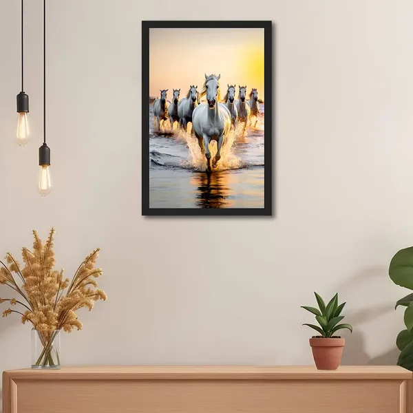 Paper_Nature_Photography_White_Horses_Sunset_Framed_Wall_Art