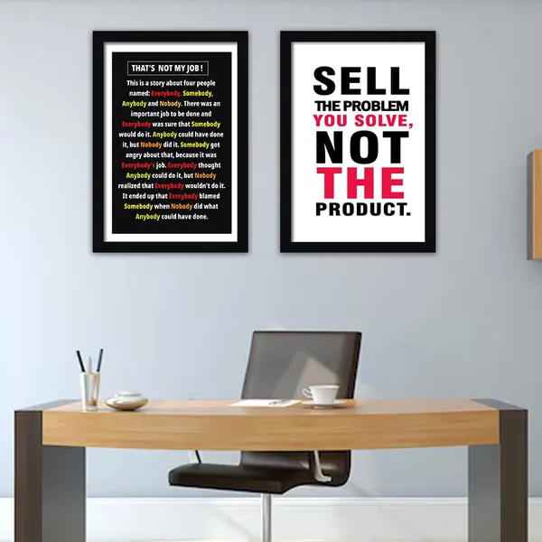 Mdf_Wood_Motivational_Office_Quote_Framed_Poster_Set_Of_2