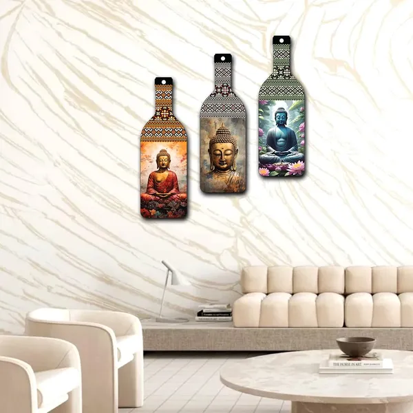 Paper_Ethnic_Bottle-Shaped_Buddha_Decorative_Wall_Art_Set_Of_3