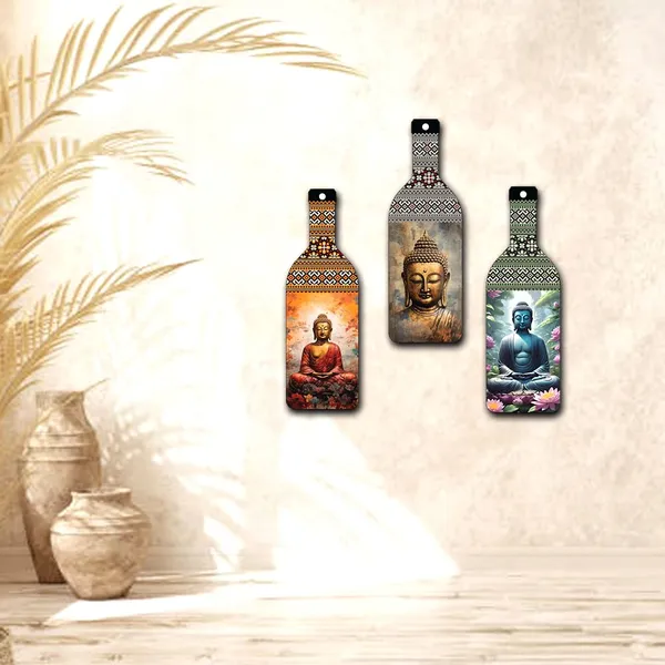 Paper_Ethnic_Bottle-Shaped_Buddha_Decorative_Wall_Art_Set_Of_3