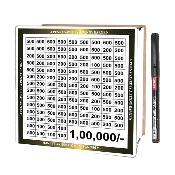 Mdf_Wood_1_Lakh_Rupees_Money_Saving_Challenge_Tracker