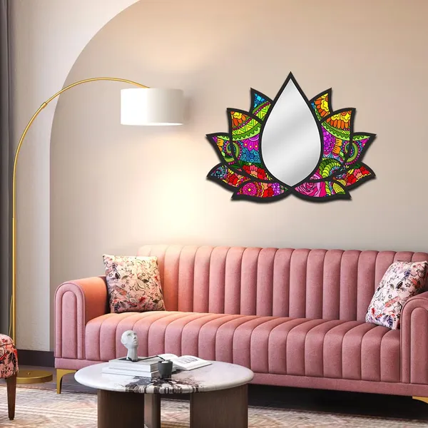 Glass_Mdf_Bohemian_Lotus_Mandala_Multicolor_Wall_Mirror