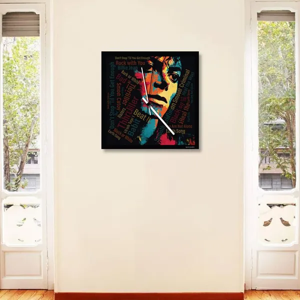 Mdf_Wood_Pop_Art_Michael_Jackson_Wall_Clock