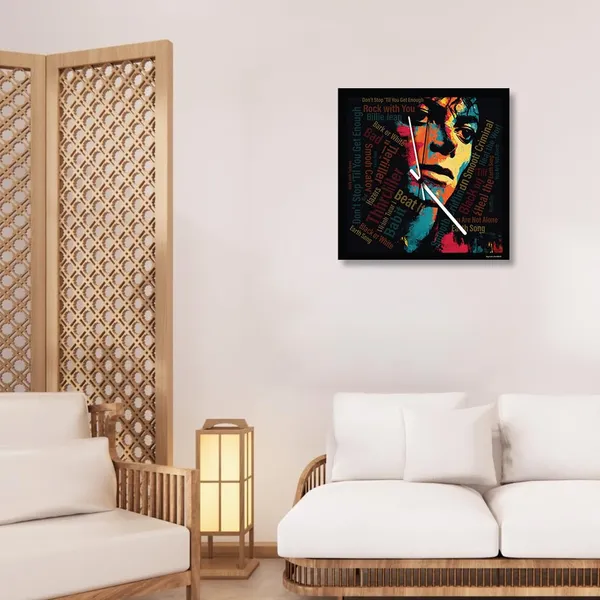 Mdf_Wood_Pop_Art_Michael_Jackson_Wall_Clock