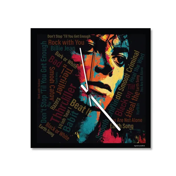 Mdf_Wood_Pop_Art_Michael_Jackson_Wall_Clock
