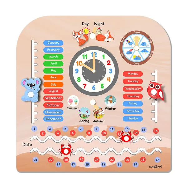 Mdf_Multicolour_Wooden_Educational_Calendar_Board_For_Kids