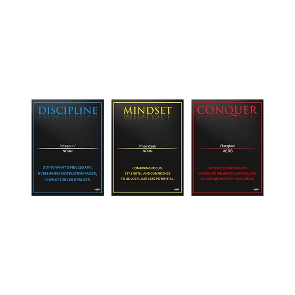 Paper_Motivational_Discipline_Mindset_Conquer_Poster_Set
