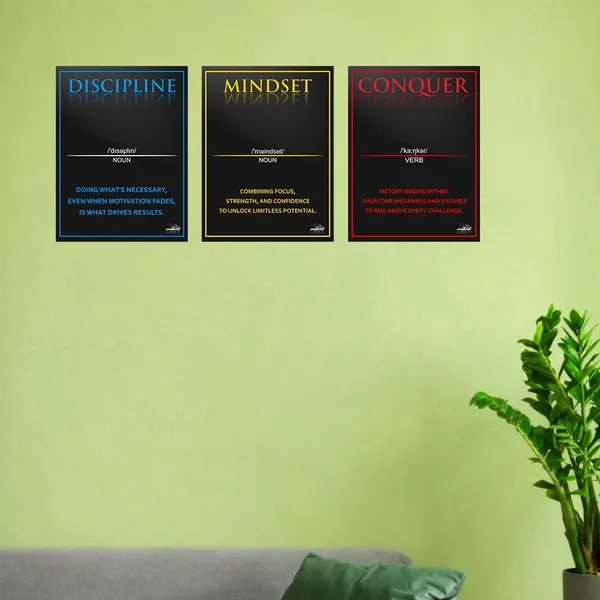Paper_Motivational_Discipline_Mindset_Conquer_Poster_Set