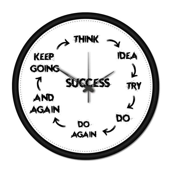 Plastic_Mdf_Motivational_Success_Cycle_Black_White_Wall_Clock