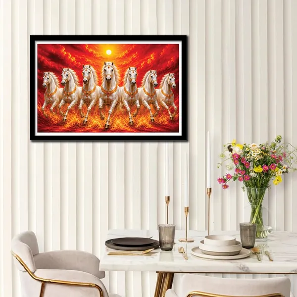 Paper_Vastu_Seven_Running_White_Horses_Wall_Painting