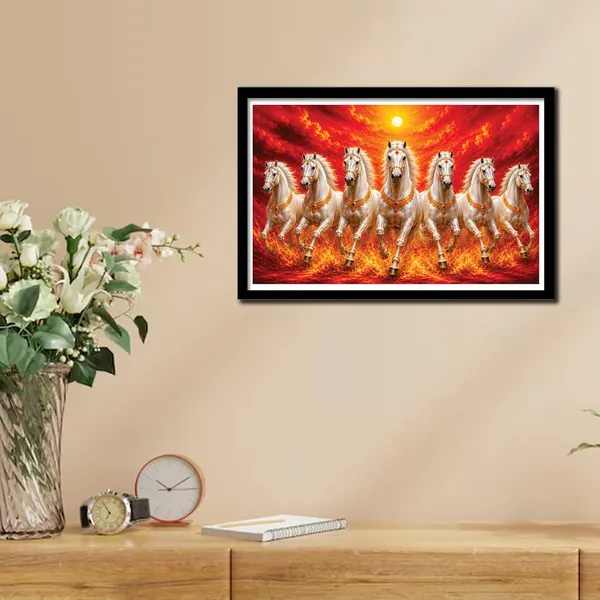 Paper_Vastu_Seven_Running_White_Horses_Wall_Painting