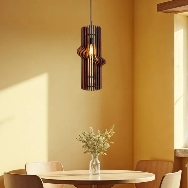 Wood_Dark_Walnut_Cylindrical_Slat_Wave_Pendant_Light
