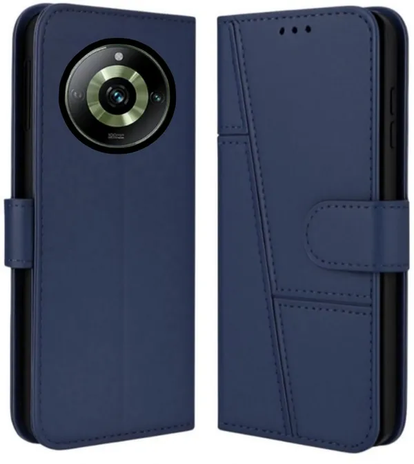 Flip_Cover_for_REALME_11_PRO_(Blue,_Magnetic_Case,_Leather,_Pack_of:_1)