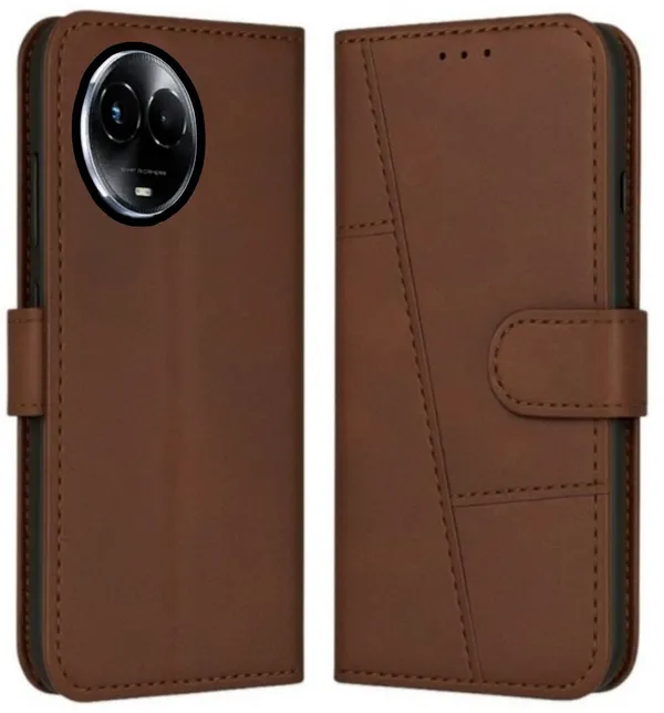 Flip_Cover_for_REALME_11_5G_(Blue,_Magnetic_Case,_Leather,_Pack_of:_1)
