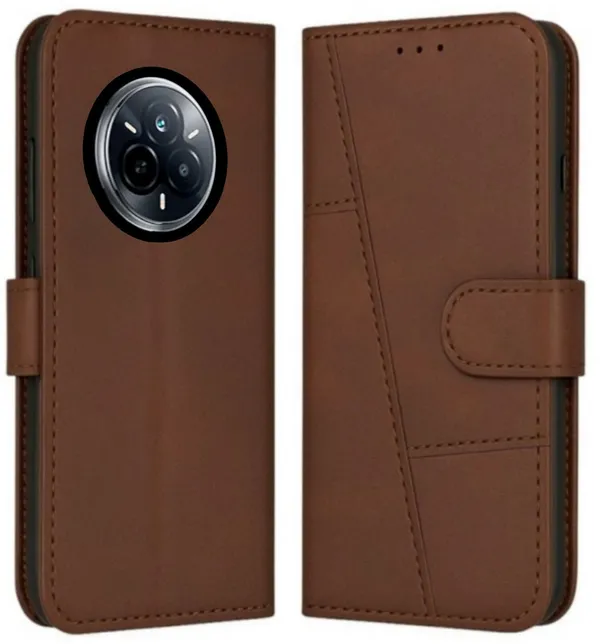 Flip_Cover_for_REALME_14_PRO_PLUS_(Brown,_Magnetic_Case,_Leather,_Pack_of:_1)
