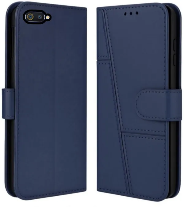 Flip_Cover_for_REALME_C2_(Blue,_Leather)